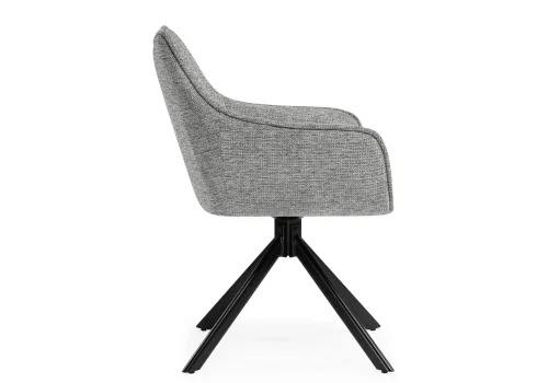 Стул на металлокаркасе Denever gray / black 15836 Woodville, серый/текстиль, ножки/металл/чёрный, размеры - ****580*610мм фото 4