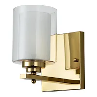 Бра Plexus 2963-1W Favourite прозрачный белый 1 лампа, основание золотое в стиле современный 