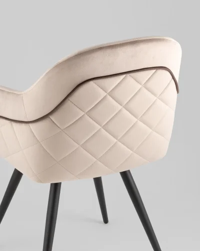 Стул вращающийся Новел New велюр серо-коричневый УТ000040035 Stool Group, коричневый бежевый/велюр, ножки/металл/чёрный, размеры - ***** фото 6