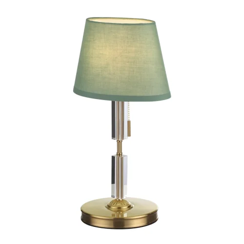 Настольная лампа London 4887/1T Odeon Light зелёная 1 лампа, основание бронзовое металл в стиле классический  фото 2