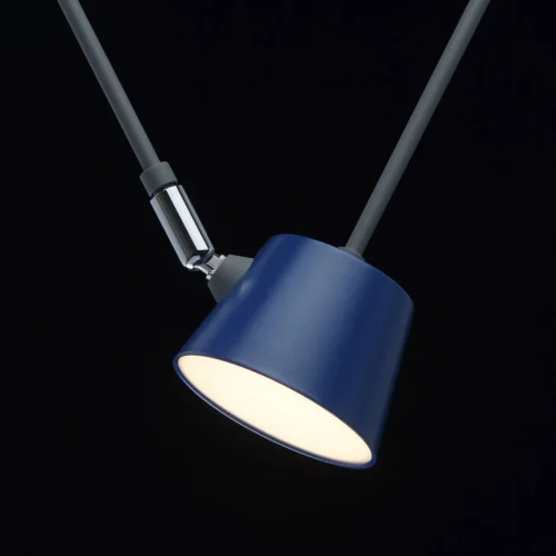 Светильник подвесной LED Хартвиг 717011302 DeMarkt красный синий на 2 лампы, основание серое в стиле современный фото 3