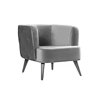 Кресло Gloria 701094 Milosh Tendence, серый/велюр, ножки/дерево/серый, размеры - 730**800***мм
