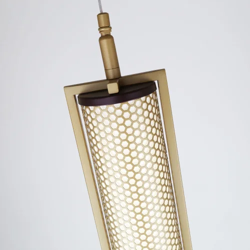 Светильник подвесной LED Ligero 4190-1P Favourite белый 1 лампа, основание матовое золото в стиле современный линейный фото 8