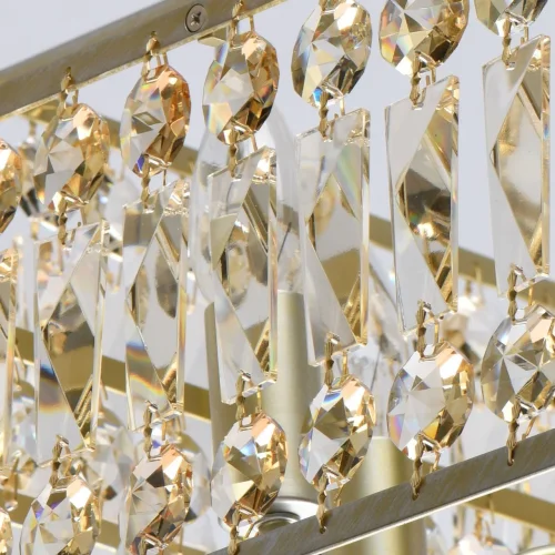 Люстра потолочная хрустальная Монарх 121012306 MW-Light янтарная прозрачная на 6 ламп, основание золотое в стиле классический  фото 5