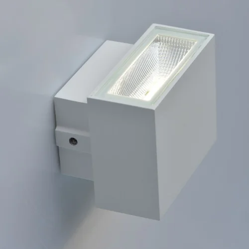 Настенный светильник LED Меркурий 807023001 DeMarkt уличный IP44 белый 2 лампы, плафон белый в стиле современный LED фото 8
