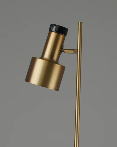 Торшер Goldy V11310-1F Moderli золотой латунь на 1 лампу, основание чёрное в стиле современный лофт фото 5