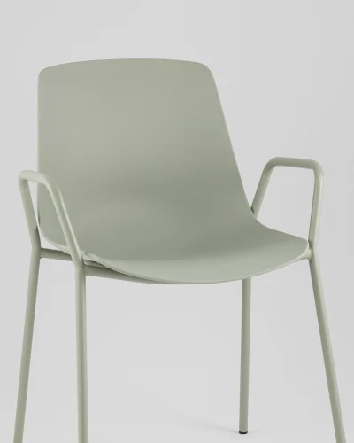 Стул Kaira, пластик серо-зеленый УТ000039944 Stool Group, зелёный/пластик, ножки/пластик/зелёный, размеры - *815**** фото 3