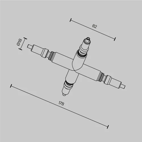 Ввод питания для для штанговой системы Axity CA008TX-B Maytoni чёрный в стиле современный хай-тек для светильников серии Axity Maytoni axity штанговая фото 3