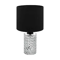 Настольная лампа Sapuara 39979 Eglo чёрная 1 лампа, основание прозрачное стекло в стиле современный 