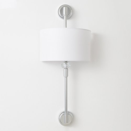 Бра VINTAGE AP2 CHROME Crystal Lux белый на 2 лампы, основание хром в стиле классический фото 3