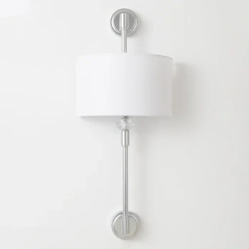 Бра VINTAGE AP2 CHROME Crystal Lux белый на 2 лампы, основание хром в стиле классический фото 5