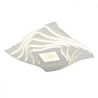 Светильник потолочный LED с пультом Benevello OML-07807-410 Omnilux белый 1 лампа, основание белое в стиле хай-тек с пультом квадраты