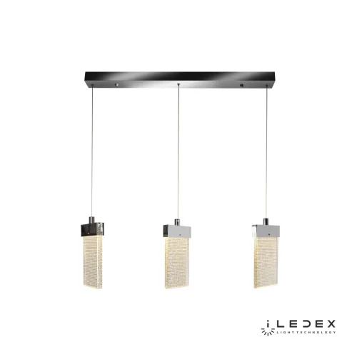 Светильник подвесной LED Pixel C4430-3L CR iLedex прозрачный 1 лампа, основание хром в стиле современный хай-тек  фото 2