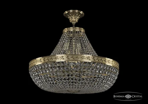 Люстра потолочная хрустальная 19111/H1/60IV G Bohemia Ivele Crystal прозрачная на 15 ламп, основание золотое в стиле классический sp