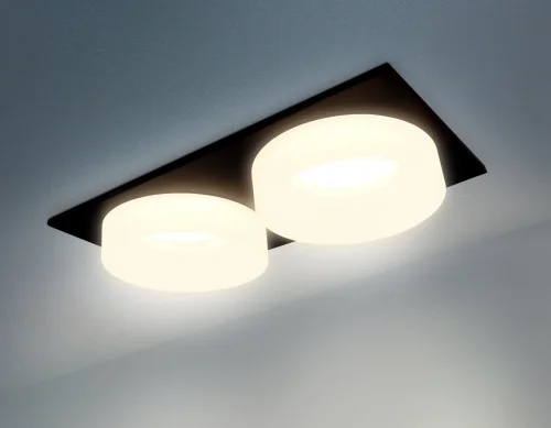 Светильник точечный TN1319 Ambrella light белый 2 лампы, основание чёрное в стиле современный  фото 6