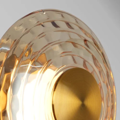 Бра LED Claros 4641-1W Favourite янтарный на 1 лампу, основание латунь в стиле современный фото 4