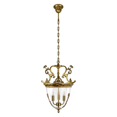 Светильник подвесной Рой / Roi 10564/3 LOFT IT прозрачный на 3 лампы, основание латунь в стиле 
