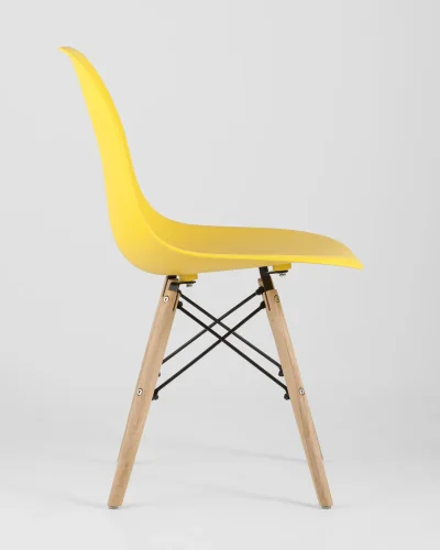 Стул EAMES, желтый УТ000037590 Stool Group, /, ножки/массив бука/бежевый, размеры - *815***460*530 фото 4