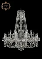 Люстра подвесная хрустальная 11.21.12+6.300.h-91.Cr.Sp Bohemia Art Classic прозрачная на 18 ламп, основание хром в стиле классика 
