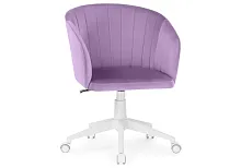 Компьютерное кресло Тибо сиреневый 464216 Woodville, фиолетовый/велюр, ножки/пластик/белый, размеры - *900***600*600