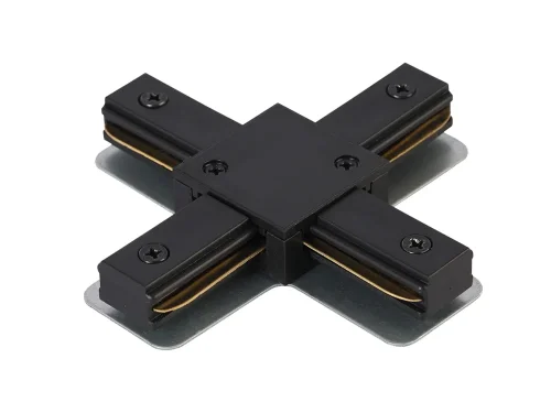 Соединитель X-образный (однофазный) CLT 0.211 09 BL Crystal Lux чёрный в стиле современный для светильников серии Clt 0.211 однофазный
