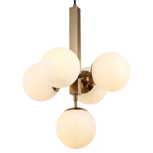 Светильник подвесной Felis 2098/01/05P Stilfort бежевый 5 ламп, основание бронзовое в стиле современный  фото 3