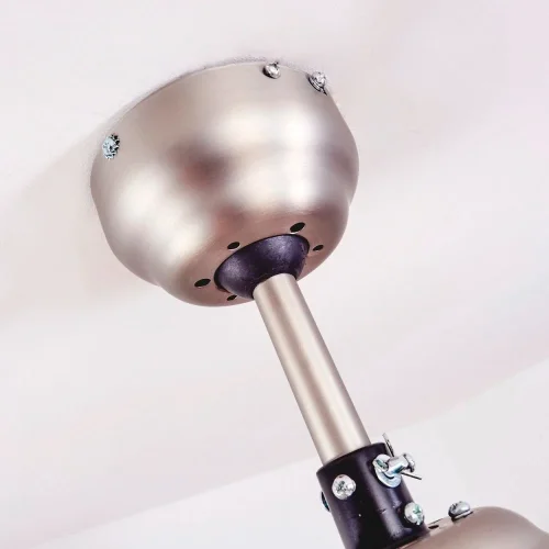 Люстра с вентилятором Susale 35042 Eglo коричневая на 1 лампа, основание матовое никель в стиле современный кантри  фото 7