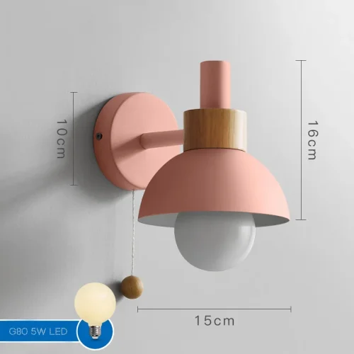Бра FANTA WALL Pink 204544-26 ImperiumLoft розовый на 1 лампу, основание розовое в стиле современный 