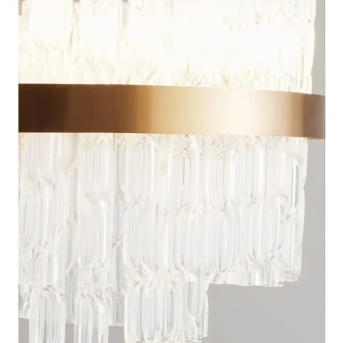 Люстра на штанге Crumbly V10260-PL Moderli белая на 10 ламп, основание латунь в стиле современный  фото 3