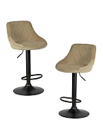 Стул барный набор 2 шт. SET-2 5007_BlackBase-LM LOGAN BLACK, цвет сиденья мокко (MJ9-9), цвет основания черный Dobrin, /велюр, ножки/металл/чёрный, размеры - 840*1060***455*480 Стул барный набор 2 шт. SET-2 5007_BlackBase-LM LOGAN BLACK, цвет сиденья мокко (MJ9-9), цвет основания черный Dobrin, /велюр, ножки/металл/чёрный, размеры - 840*1060***455*480