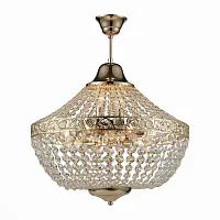 Люстра хрустальная  Anticato SL669.203.11 ST-Luce прозрачная на 11 ламп, основание золотое в стиле современный 