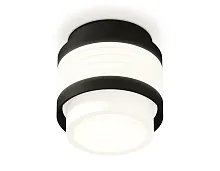 Светильник накладной XS8432001 Ambrella light белый 1 лампа, основание чёрное в стиле хай-тек круглый
