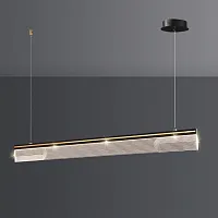 Светильник подвесной DILEMMA L L100 Brass 220725-23 ImperiumLoft прозрачный на 1 лампу, основание латунь в стиле современный 