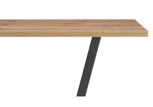 Стол на тумбе Мичиган Лофт 110х70 25 мм дуб вотан / черный матовый 515300 Woodville столешница дуб вотан из лдсп фото 3