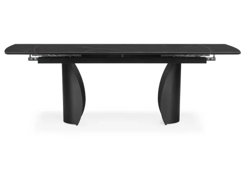 Керамический стол Готланд 180(240)х90х79 черный мрамор / черный 553535 Woodville столешница чёрная из керамика фото 2