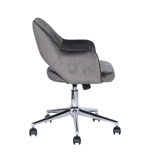 Кресло офисное Кларк, велюр, серый УТ000005058 Stool Group, серый/велюр, ножки/металл/хром, размеры - ****540*590 фото 4