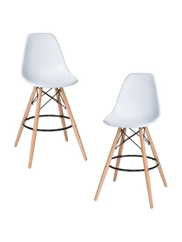 Набор 2 шт Стул барный DOBRIN DSW BAR (ножки светлый бук, цвет сиденья белый (W-02)) цвет сиденья белый (W-02), цвет основания светлый бук Dobrin, /, ножки/дерево/, размеры - *1080**** Набор 2 шт Стул барный DOBRIN DSW BAR (ножки светлый бук, цвет сиденья белый (W-02)) цвет сиденья белый (W-02), цвет основания светлый бук Dobrin, /, ножки/дерево/, размеры - *1080****