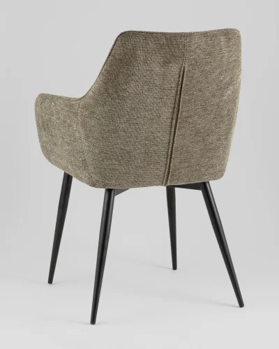 Стул обеденный Lynet, серо-зеленый УТ000039282 Stool Group, зелёный/рогожка, ножки/металл/чёрный, размеры - ***** фото 5