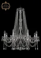 Люстра подвесная хрустальная 11.12.8.240.h-78.Cr.Sp Bohemia Art Classic прозрачная на 8 ламп, основание хром в стиле классика 