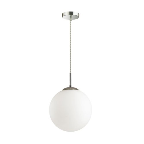 Светильник подвесной Summer 4543/1 Lumion белый 1 лампа, основание хром в стиле современный шар фото 2