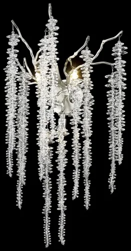 Бра Daciana WE185.03.201 Wertmark прозрачный на 3 лампы, основание матовое никель в стиле современный классический ветви
