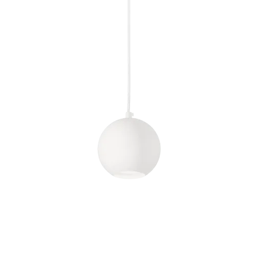 Светильник подвесной MR JACK SP1 SMALL BIANCO Ideal Lux белый 1 лампа, основание белое в стиле современный шар