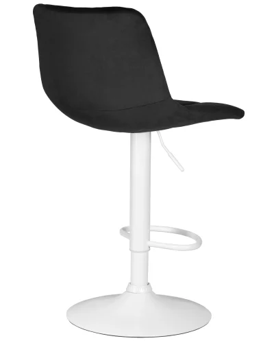 Стул барный набор 2 шт. SET-2 5017_WhiteBase-LM TAILOR WHITE, цвет сиденья черный велюр (MJ9-101), цвет основания белый Dobrin, /велюр, ножки/металл/белый, размеры - 920*1130***470*490 фото 5