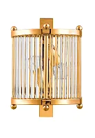 Бра TADEO AP2 GOLD/TRANSPARENTE Crystal Lux прозрачный 2 лампы, основание золотое в стиле современный 