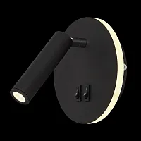 Бра с выключателем Trinity Ii LED LAMPS 81100/1C BLACK Natali Kovaltseva чёрный на 1 лампу, основание чёрное в стиле хай-тек современный для чтения