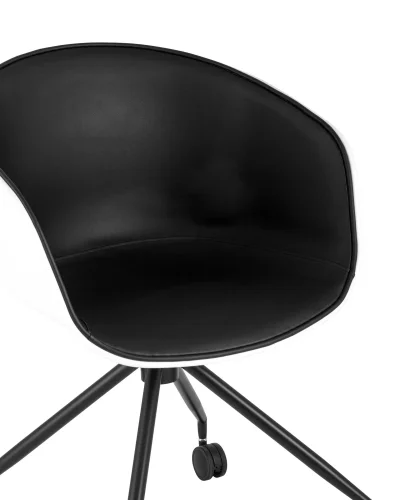 Кресло офисное LIBRA, пластик белый, экокожа УТ000005564 Stool Group, белый/пластик, ножки/металл/чёрный, размеры - ****600*535 фото 7