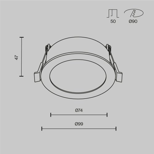 Светильник точечный Orb DL130-GX53-B Maytoni чёрный на 1 лампу, основание чёрное в стиле современный хай-тек круглый фото 2 Светильник точечный Orb DL130-GX53-B Maytoni чёрный на 1 лампу, основание чёрное в стиле современный хай-тек круглый фото 2
