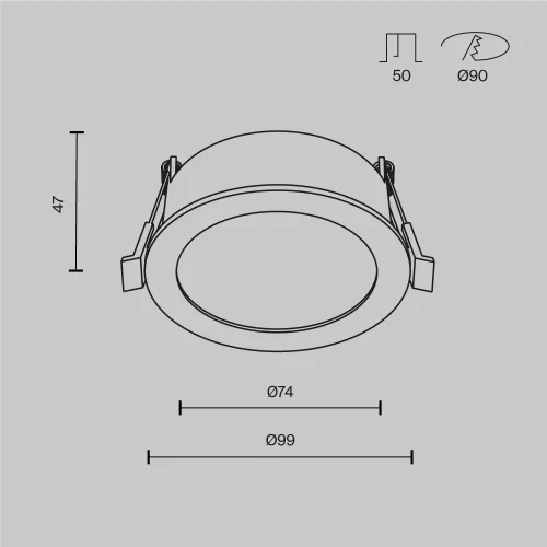Светильник точечный Orb DL130-GX53-B Maytoni чёрный на 1 лампу, основание чёрное в стиле современный хай-тек круглый фото 2 Светильник точечный Orb DL130-GX53-B Maytoni чёрный на 1 лампу, основание чёрное в стиле современный хай-тек круглый фото 2