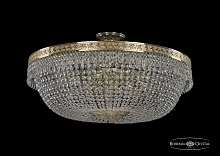 Люстра потолочная хрустальная 19011/80IV G Bohemia Ivele Crystal прозрачная на 16 ламп, основание золотое в стиле классика sp