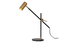 Настольная лампа Philine 30672/01/30 Lucide золотая 1 лампа, основание чёрное металл в стиле современный 